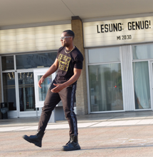 Lade das Bild in den Galerie-Viewer, Black yellow sustainable T-Shirt